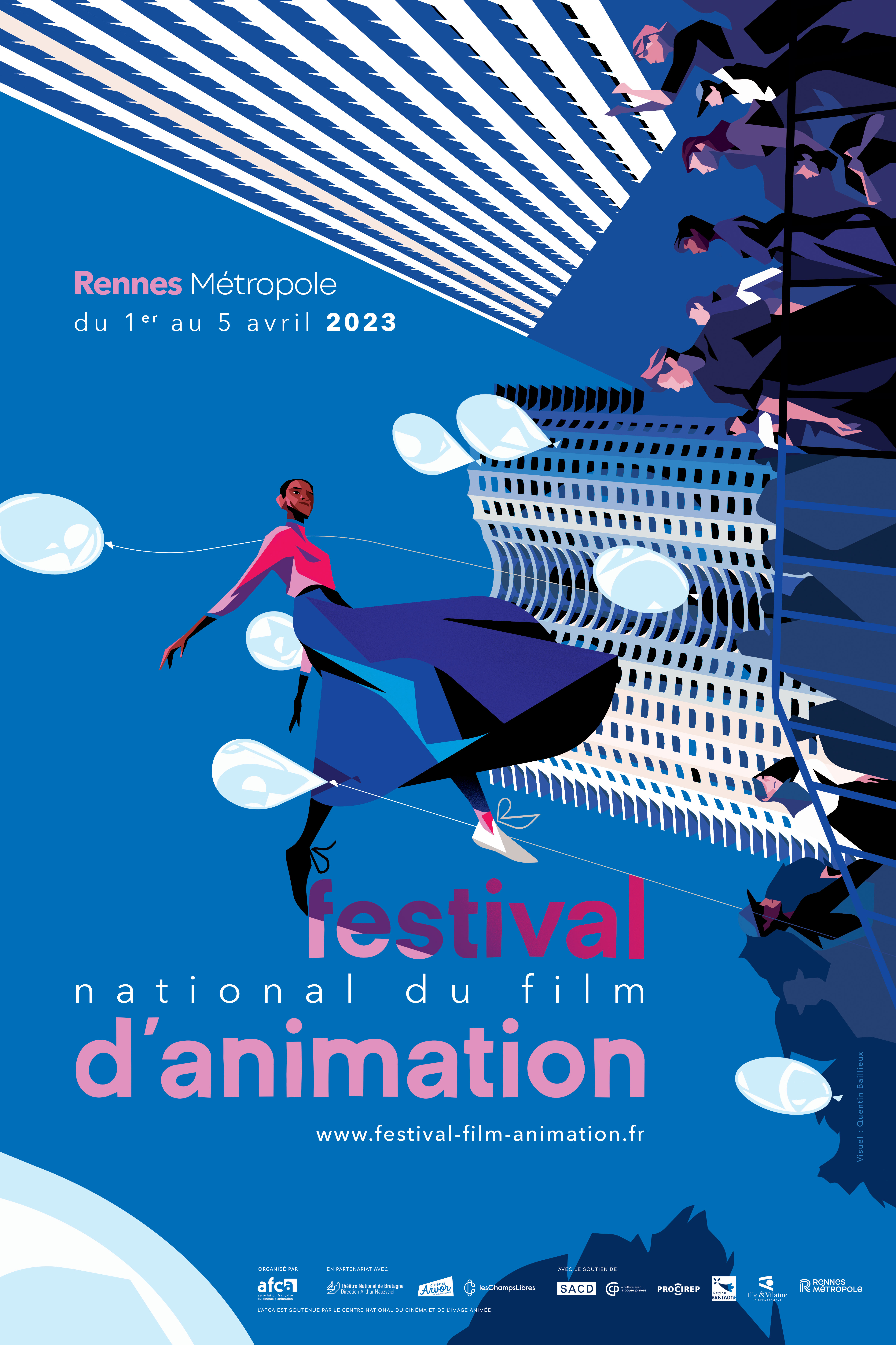 Affiche du festival du film d'animation, réalisée par Quentin Baillieux 