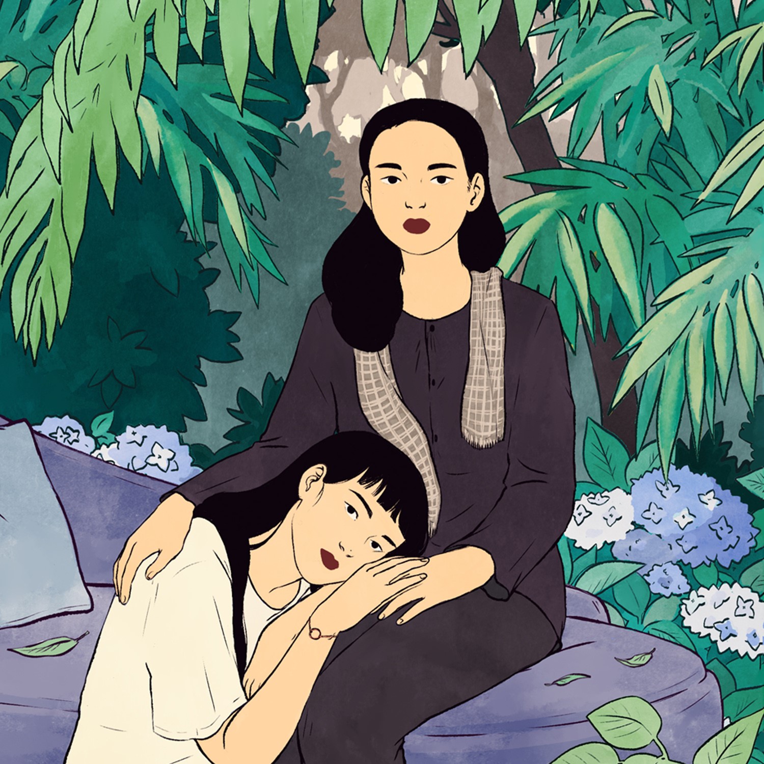 Le dessin de couverture de "SỐNG",  d'Hai-Anh et Pauline Guitton