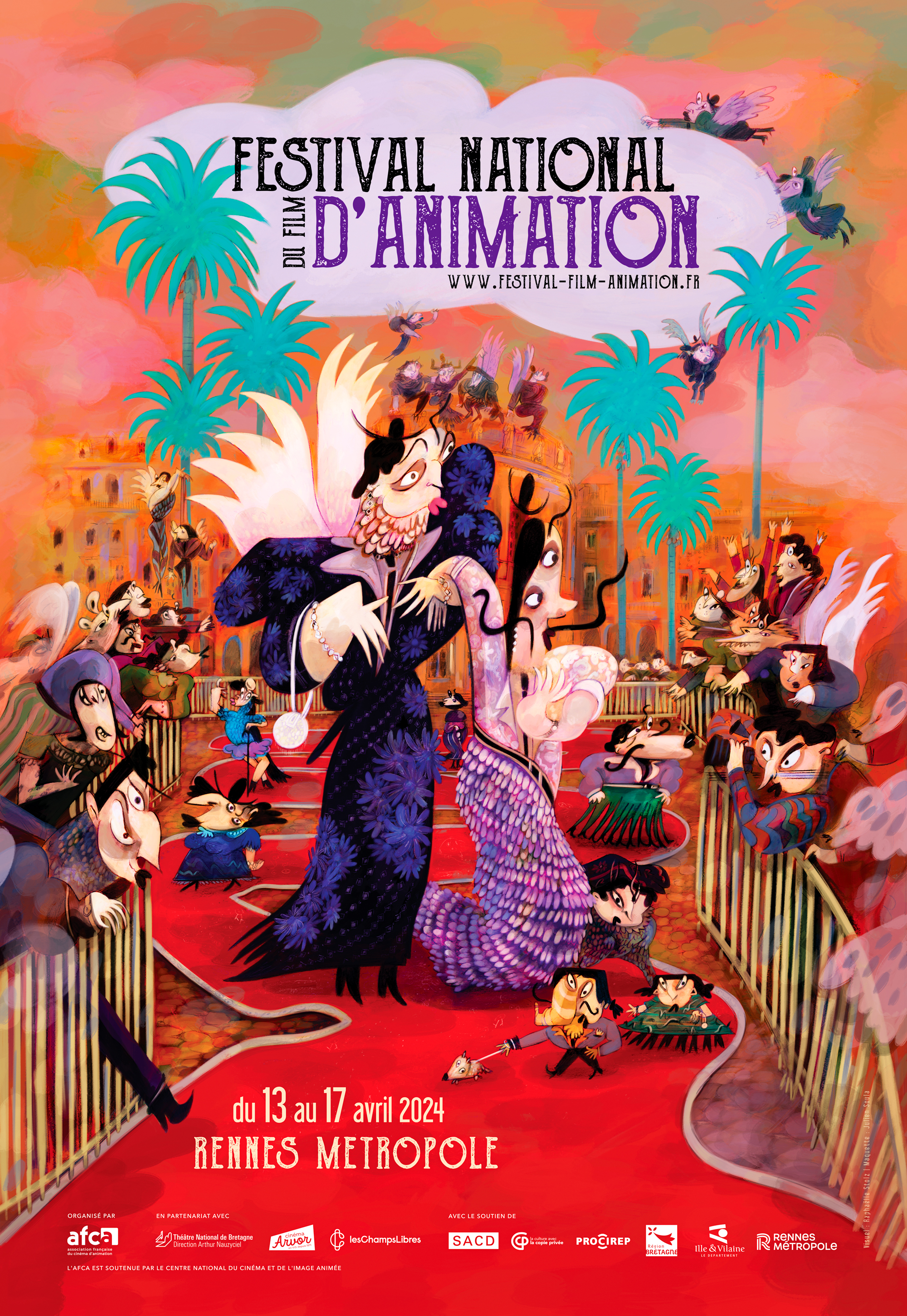 Affiche du festival national du film d'animation édition 2024